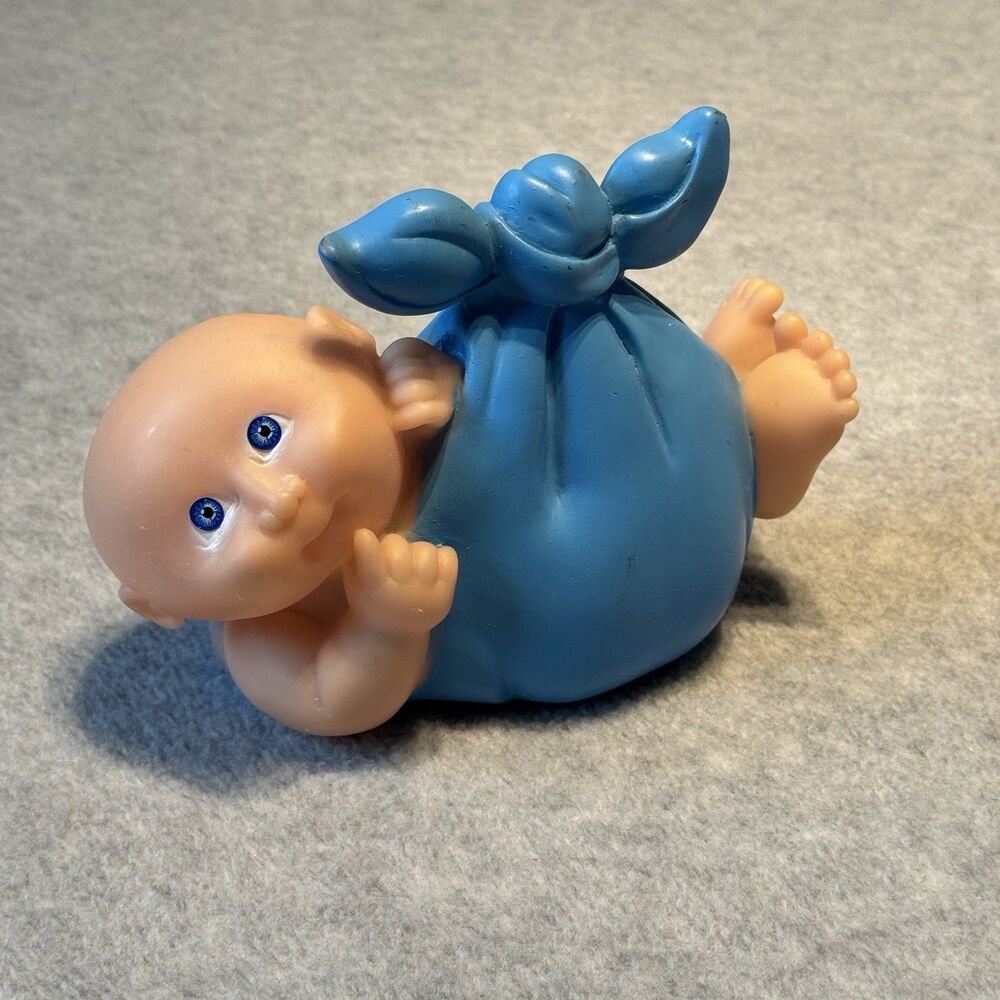 Vintage 1983 Star Power Cabbage Patch Baby Boy in A Blue Blanket Coin Bank